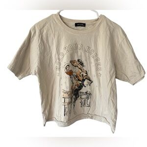 Western cowgirl Cream Graphic Women's Tee